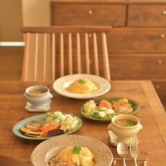 オムライス/oisix/kitoisix/おうちランチ/夫婦ごはん/おうちごはん/... あ休日だけど夫が家で作業だった日のおひる…