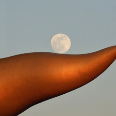 浅草/満月/おでかけワンショット 円と直線と曲線。浅草にて（1月20日撮影）(1枚目)