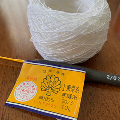 iPhoneケース/手編み 木綿糸で携帯カバー(2枚目)