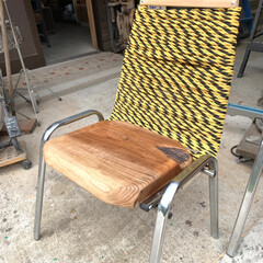 DIY 昨日こさえた椅子と同じ座面のない椅子の枠…(1枚目)