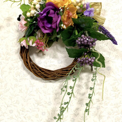 リース/リボン/送別会のお花/ダイソー/100均/ハンドメイド おはようございます☀
10月に入りまし…