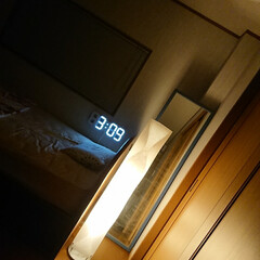 寝室/洋室/大型/LED/壁掛け時計/男前 この間、リビングにLEDのデジタル時計を…(2枚目)