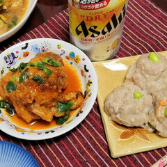 生ジョッキ缶/ごはん記録/手作り焼売/美味しかった/今日のごはん/晩ごはん/... 生ジョッキ缶🍺
のお供に
奈味さんレシ…