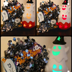 満足💕満足/👻ランプ/ハロウィンデコジェル/シャイニーヘキサゴンガーランド/フォトフレーム/100均/... やっと、やっと、手に入れました😁✌️
リ…
