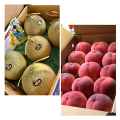 はねだし/頂き物/メロン/アルプス美人/山梨県産桃 嬉しい頂き物です❣️
桃🍑は、旦那の友達…