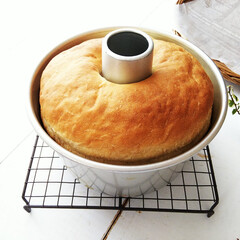 シフォンケーキ型/食パン/ミルク食パン ミルク食パンをシフォンケーキ型で焼きまし…(1枚目)