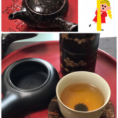 手作りほうじ茶飲む 今日はお茶を煎ってほうじ茶作りたてを飲み…(1枚目)