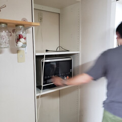 キッチン収納/DIY/住まい/お片付け ハイアールのフレンチドア冷蔵庫にかえたの…(2枚目)