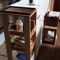 キッチンカウンターDIY/カフェ板/DIY やっと念願のキッチンカウンターが完成しま…(2枚目)