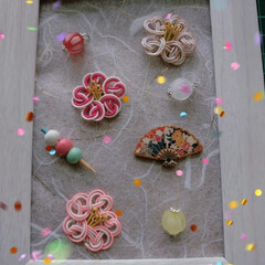 桜の花/花見/水引きを使ったアレンジ/ダイソー/セリア/ハンドメイド 今日は朝から土砂降り//☂//
材料…