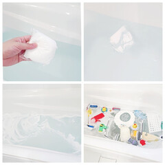 matsukiyo フロ釜&バス用品まるごと洗浄 150g(浴室洗剤)を使ったクチコミ「こんにちは

家族で分担してお風呂掃除
…」(2枚目)